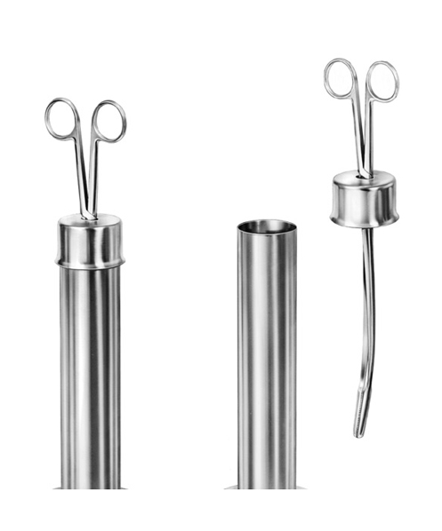 Dressing Forceps in jar, with cap